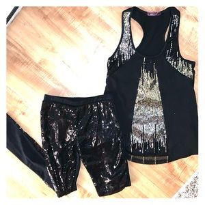 Black & Gold sequins set!